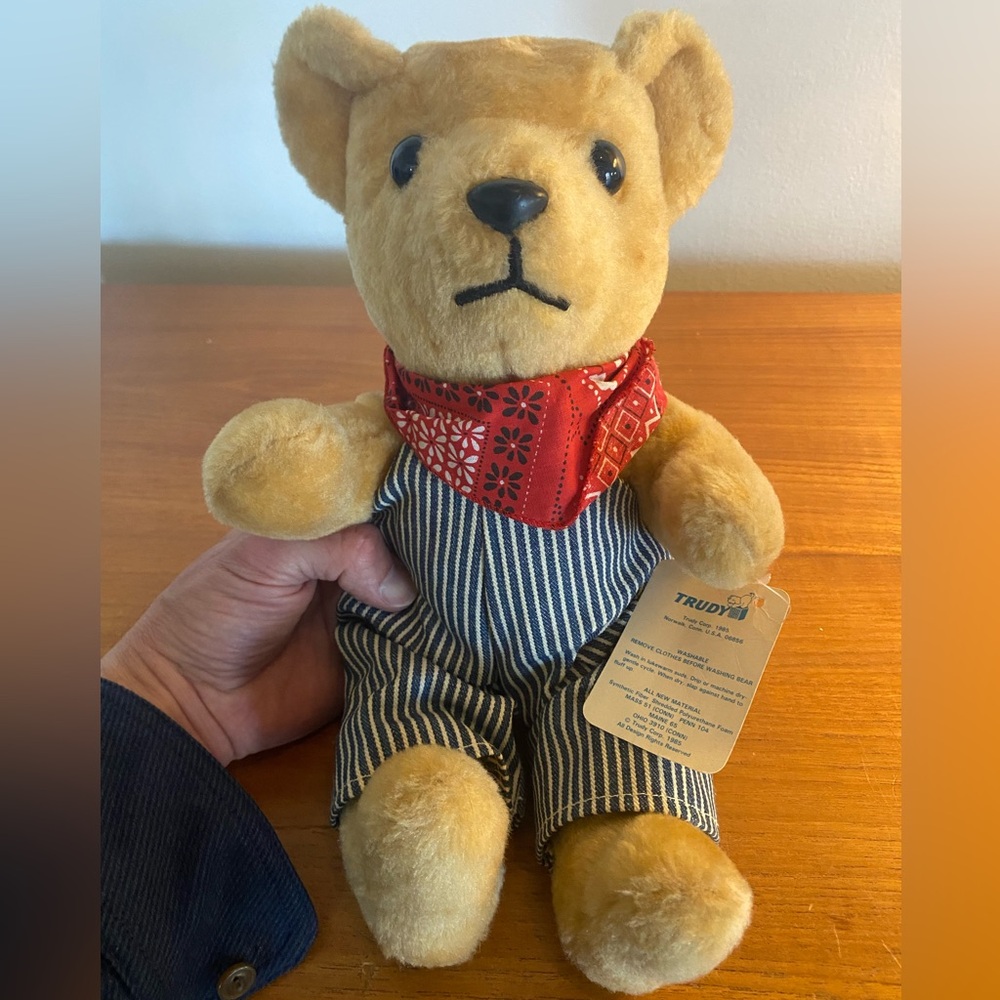 Vintage Cubby Jones Fairytale Plush Overalls Bear  1985 Trudy